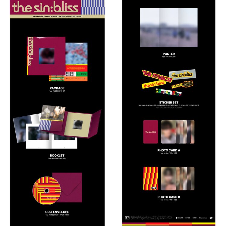 [PREORDER] ENHYPEN (엔하이픈) - THE SIN : BLISS  - 8TH MINI ALBUM