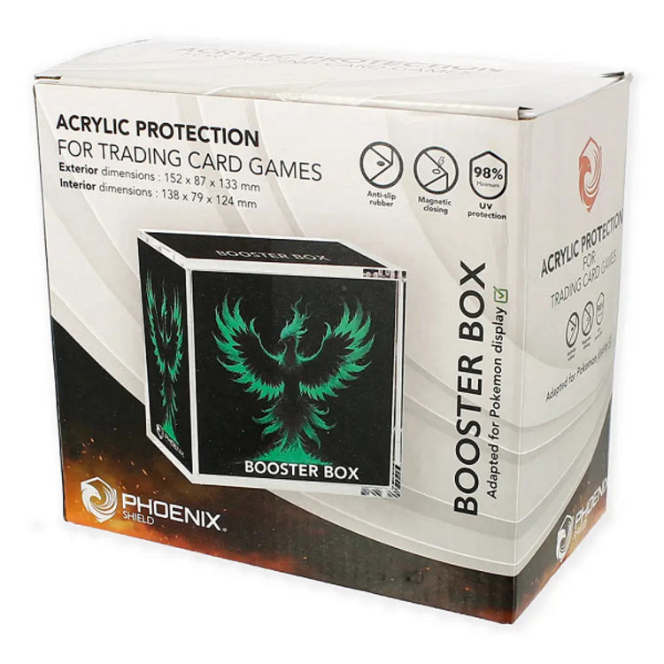 PHOENIX SHIELD - TRANSPARENT ACRYLIC DISPLAY FOR TRADING CARD GAMES (FOR POKEMON DISPLAY)