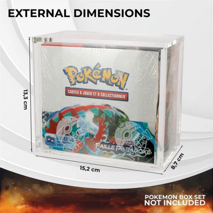 PHOENIX SHIELD - TRANSPARENT ACRYLIC DISPLAY FOR TRADING CARD GAMES (FOR POKEMON DISPLAY)