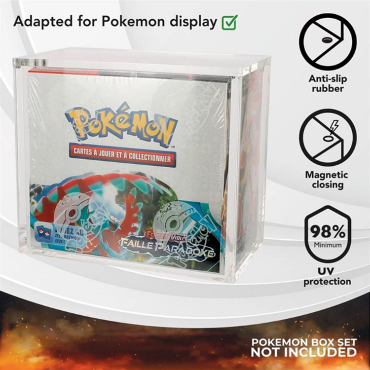 PHOENIX SHIELD - TRANSPARENT ACRYLIC DISPLAY FOR TRADING CARD GAMES (FOR POKEMON DISPLAY)