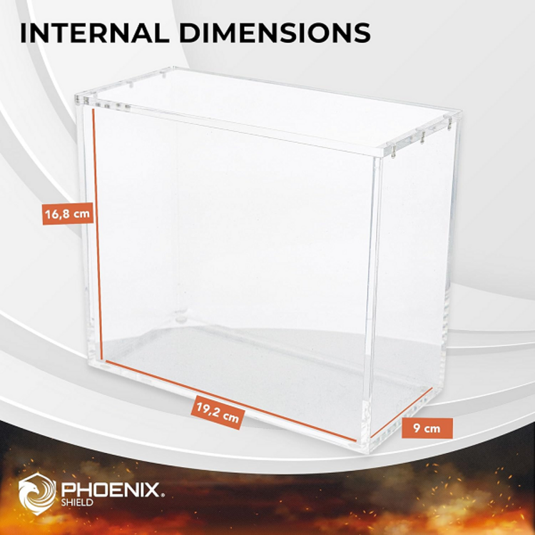 PHOENIX SHIELD - TRANSPARENT ACRYLIC DISPLAY FOR TRADING CARD GAMES (FOR POKEMON ETB)