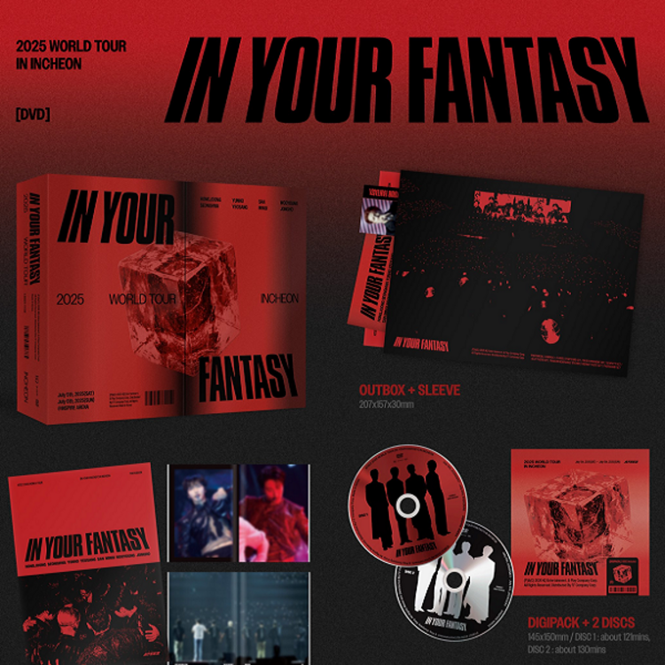[PREORDER] ATEEZ (에이티즈) - 2025 WORLD TOUR IN INCHEON [IN YOUR FANTASY] - [DVD] PACKAGE