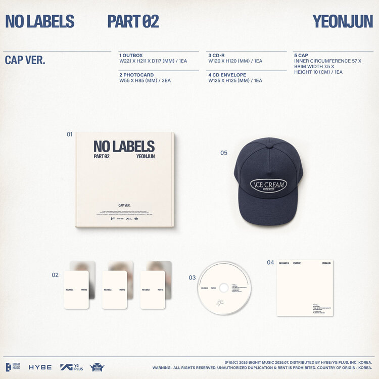 YEONJUN (연준) [TXT] - NO LABELS PART 02 - [CAP VER.] - 2ND MINI ALBUM