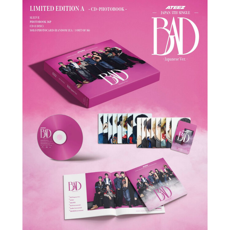 [PREORDER] ATEEZ (エイティーズ) -  BAD [LIMITED A VER.] 5TH SINGLE ALBUM (JAPAN)