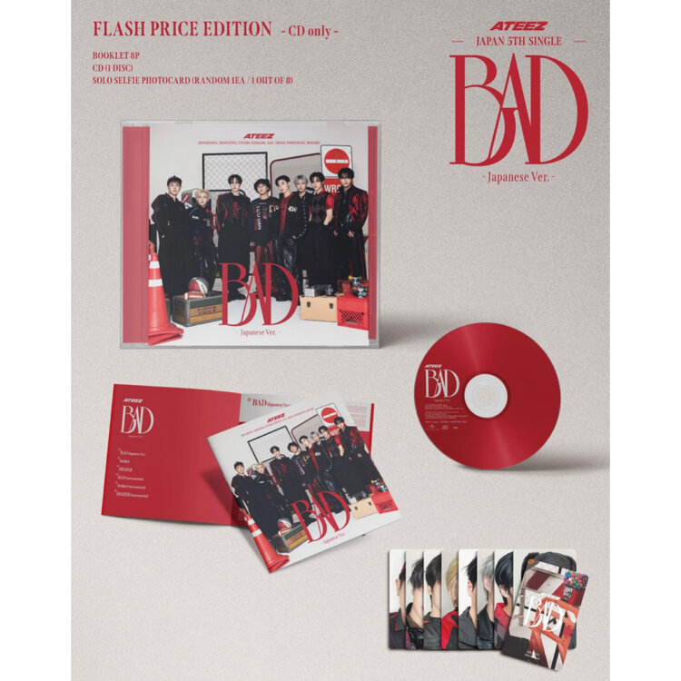 [PREORDER] ATEEZ (エイティーズ) - BAD [FLASH PRICE VER.] 5TH SINGLE ALBUM (JAPAN)
