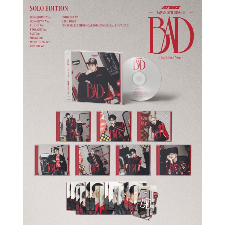 [PREORDER] ATEEZ (エイティーズ) - BAD [MEMBER VER.] 5TH SINGLE ALBUM (JAPAN) + [UNIVERSAL MUSIC POB PHOTOCARD]