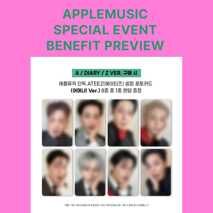 ATEEZ (에이티즈) - GOLDEN HOUR PART.5 - 14TH MINI ALBUM + [APPLE MUSIC PHOTOCARD]