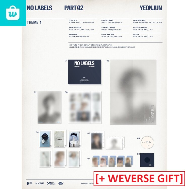 YEONJUN (연준) [TXT] - NO LABELS PART 02 - 2ND MINI ALBUM + [WEVERSE GIFT]
