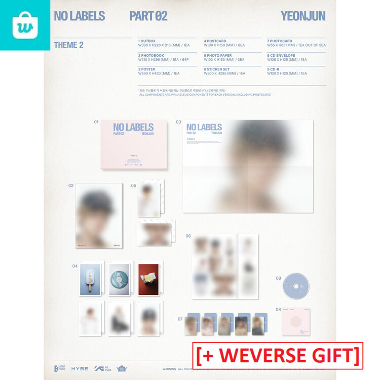 YEONJUN (연준) [TXT] - NO LABELS PART 02 - 2ND MINI ALBUM + [WEVERSE GIFT]