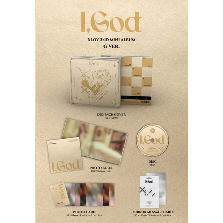 XLOV (엑스러브) - [I, GOD] - 2ND MINI ALBUM + [APPLE MUSIC PHOTOCARD]