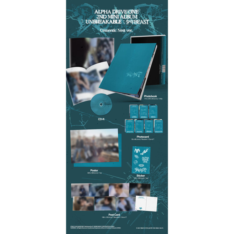 [PREORDER] ALPHA DRIVE ONE (알파드라이브원) - UNBREAKABLE : 少年BEAST - [CEMENTIC NEST VER.] - 2ND MINI ALBUM