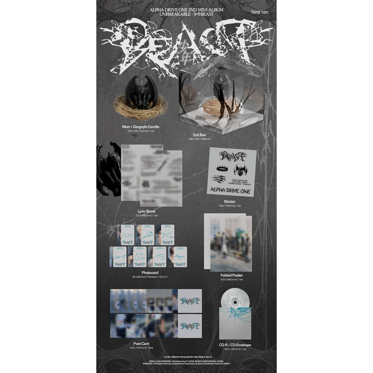 [PREORDER] ALPHA DRIVE ONE (알파드라이브원) - UNBREAKABLE : 少年BEAST - [NEST VER.] - 2ND MINI ALBUM