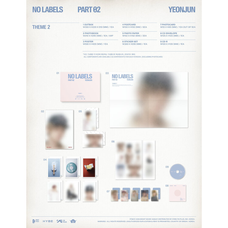 YEONJUN (연준) [TXT] - NO LABELS PART 02 - 2ND MINI ALBUM + [BDM PHOTOCARD]