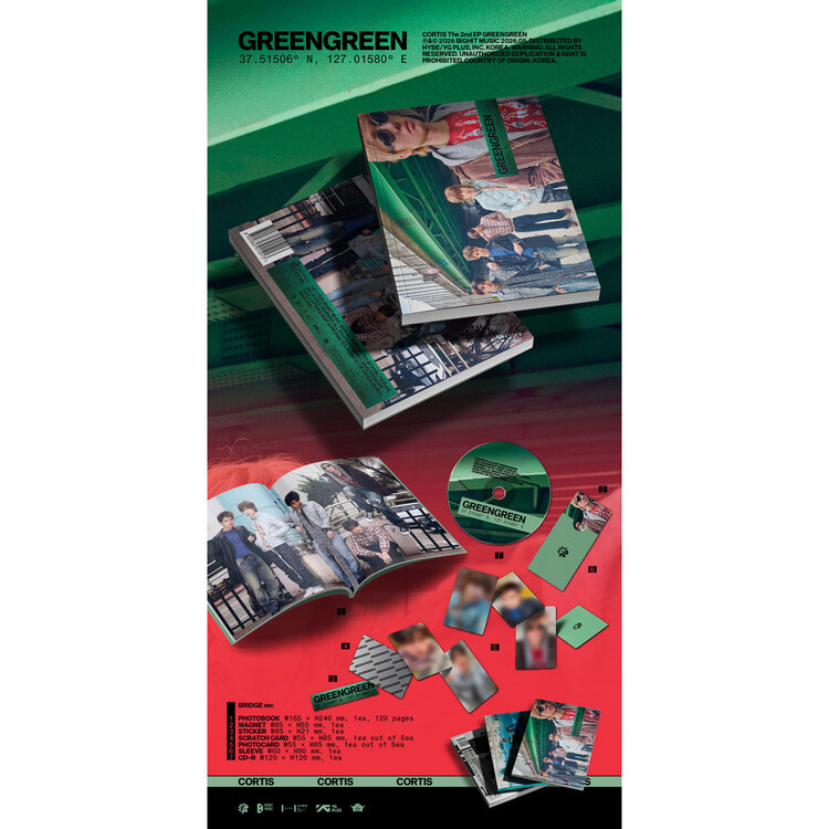 [PREORDER] CORTIS (코르티스) - GREENGREEN - 2ND EP + [LUCKY DRAW SOUNDWAVE PHOTOCARD]