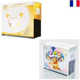 POKEMON TCG - COFFRET DRESSEUR D'ELITE "30E ANNIVERSAIRE" (FR) + TRANSPARENT ACRYLIC CASE