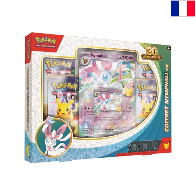 [PREORDER] POKEMON TCG - COFFRET NYMPHALI-EX "30E ANNIVERSAIRE" (FR)