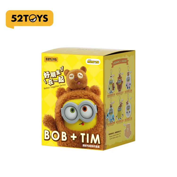 52TOYS - MINIONS [BOB + TIM BETTER TOGETHER SERIES] - PLUSH KEYCHAIN BLINDBOX