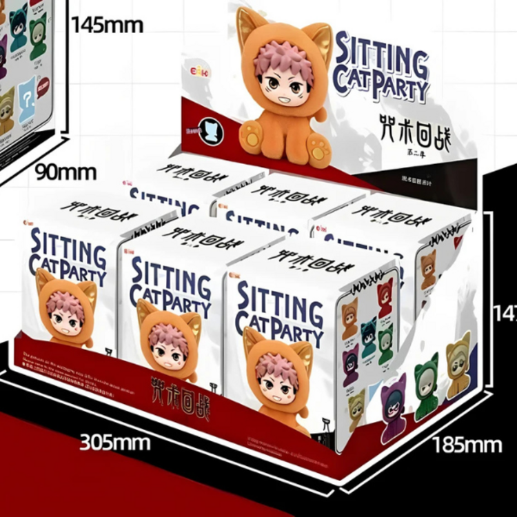 EAKI -  JUJUTSU KAISEN [SITTING CAT PARTY] - PLUSH KEYCHAIN BLINDBOX