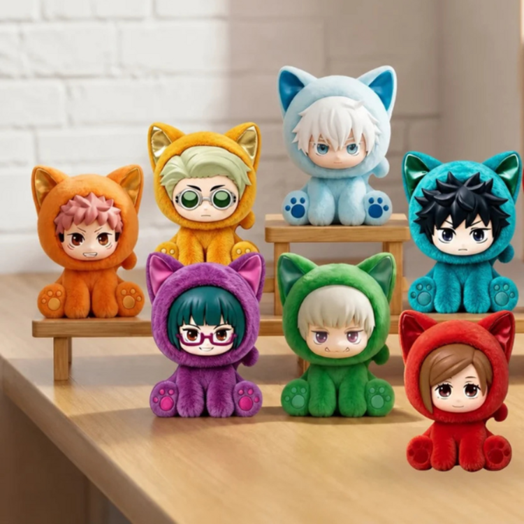 EAKI -  JUJUTSU KAISEN [SITTING CAT PARTY] - PLUSH KEYCHAIN BLINDBOX