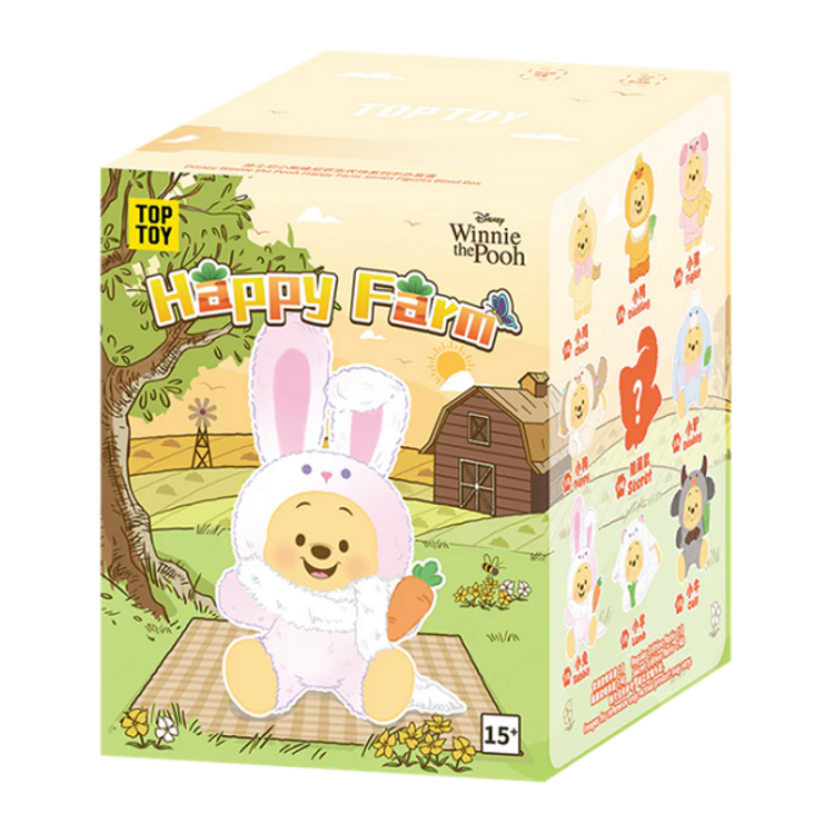 TOP TOY - DISNEY WINNIE THE POOH [HAPPY FARM] - PLUSH KEYCHAIN BLINDBOX