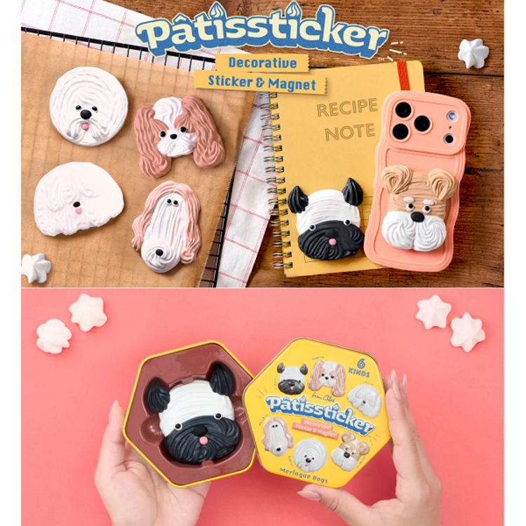 DREAMS - PATISSTICKER [MERINGUE DOG SERIES] - DECORATIVE STICKER & MAGNET BLINDBOX