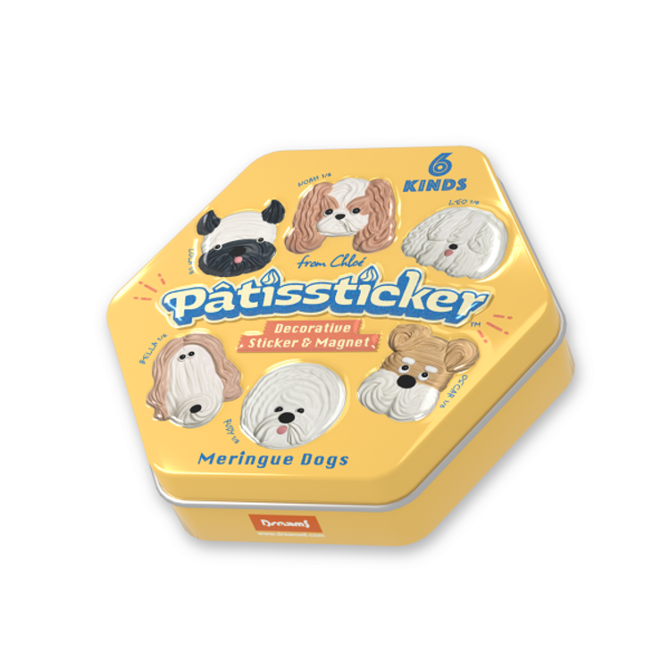 DREAMS - PATISSTICKER [MERINGUE DOG SERIES] - DECORATIVE STICKER & MAGNET BLINDBOX