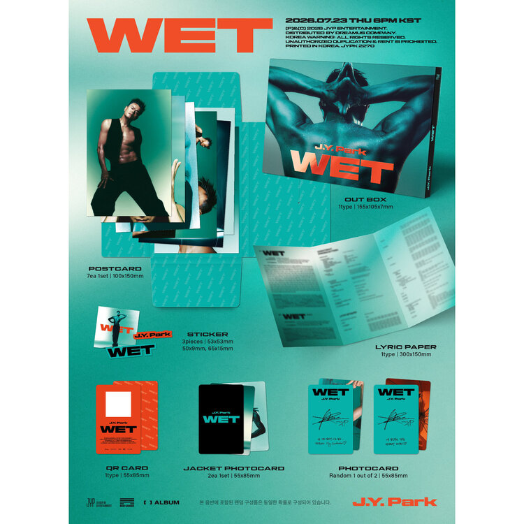 J.Y. PARK (박진영) - WET (FANS ALBUM VER.) - SINGLE ALBUM