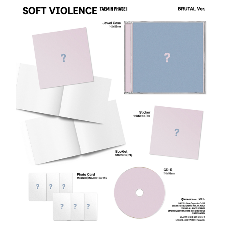 [PREORDER] TAEMIN (태민) [SHINEE] - PHASE 1 : SOFT VIOLENCE (JEWEL VER.) - ALBUM