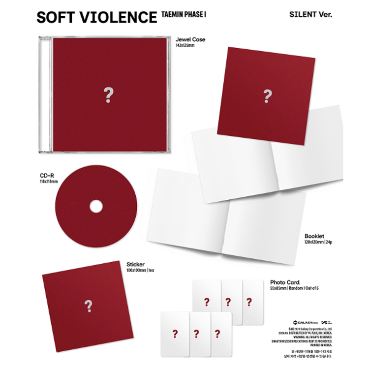 [PREORDER] TAEMIN (태민) [SHINEE] - PHASE 1 : SOFT VIOLENCE (JEWEL VER.) - ALBUM