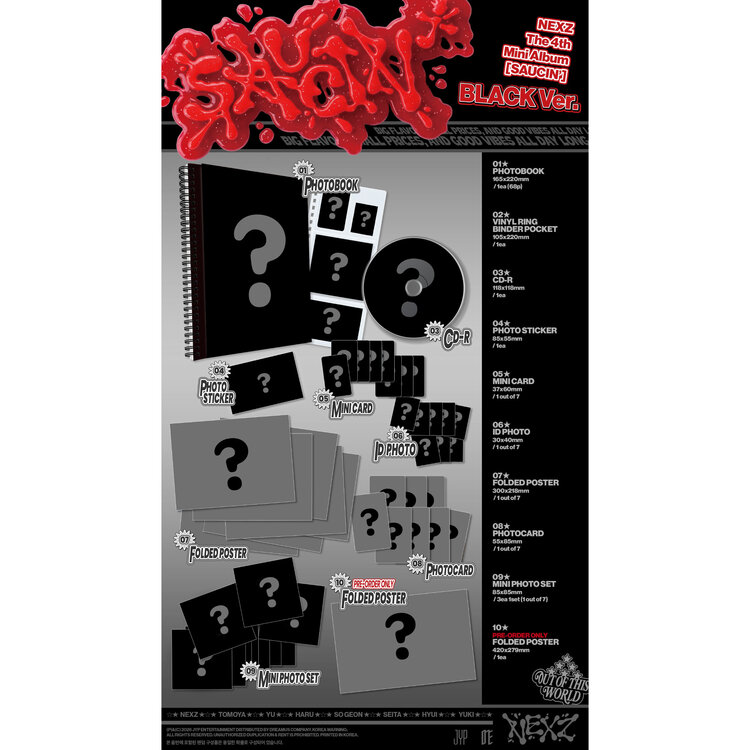 [PREORDER] NEXZ (넥스지) - SAUCIN' - 4TH MINI ALBUM