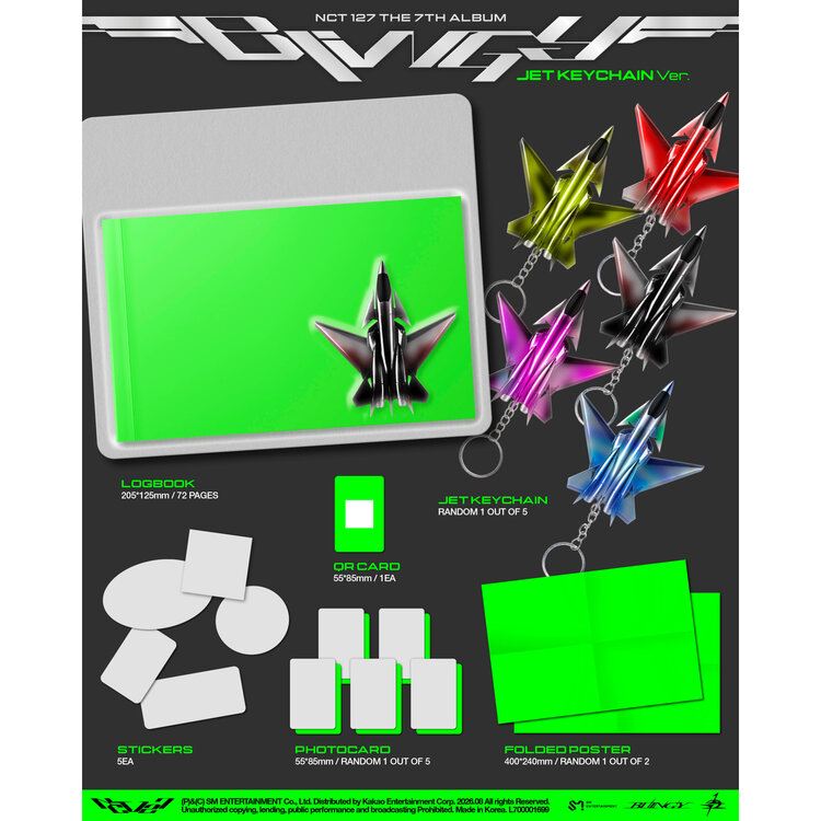 [PREORDER]  NCT 127 - BLINGY - [JET KEYCHAIN VER.] - 7TH ALBUM