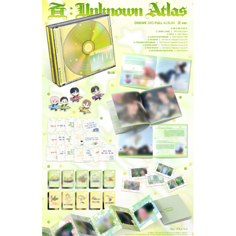 [PREORDER] ONEWE (원위) - [面 : UNKNOWN ATLAS] (面 VER.) - 3RD FULL ALBUM