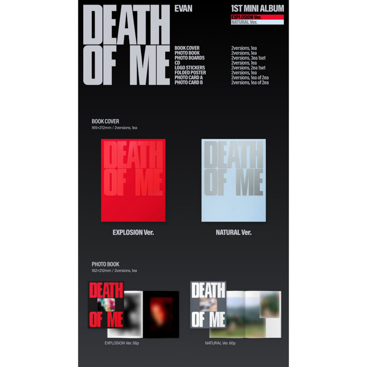 [PREORDER] EVAN (에반) - DEATH OF ME - 1ST MINI ALBUM