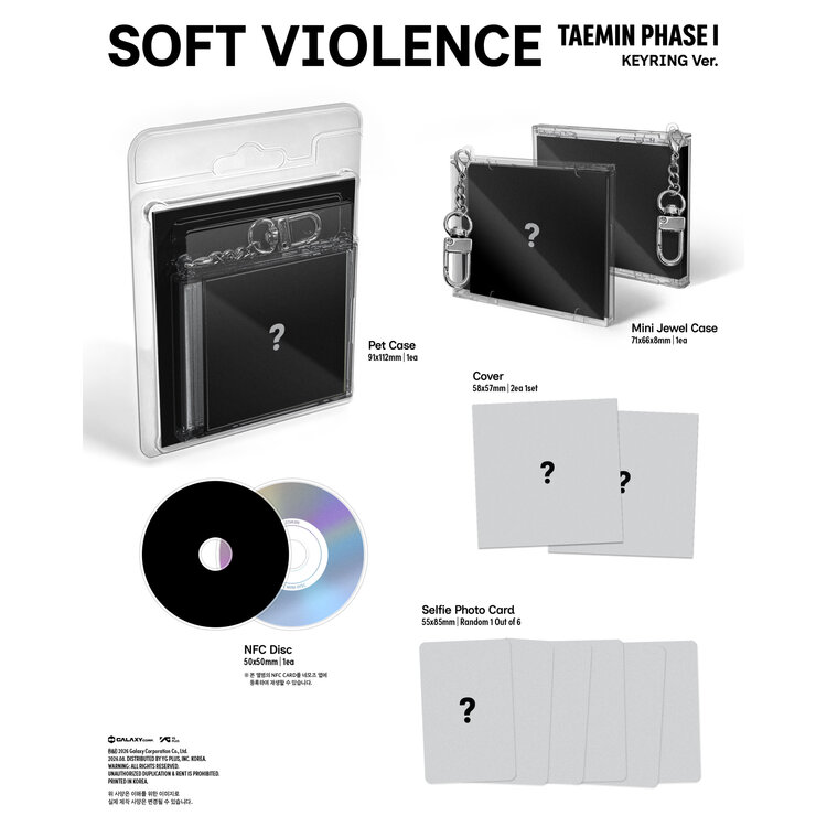 [PREORDER] TAEMIN (태민) [SHINEE] - PHASE 1 : SOFT VIOLENCE [KEYRING VER.] - ALBUM