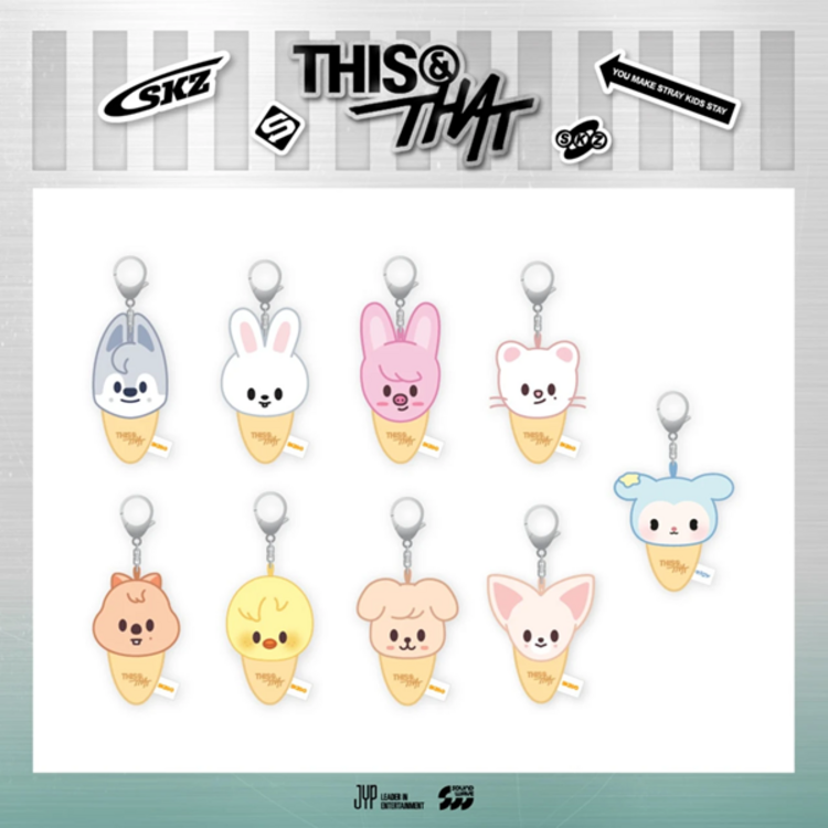 [PREORDER] STRAY KIDS (스트레이 키즈) - [THIS & THAT : POP-UP MD] SKZOO PLUSH KEYRING ICE CREAM VER.
