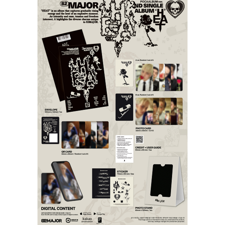 [PREORDER] 82MAJOR (82메이저) - HEAT (POCA ALBUM) - 2ND SINGLE ALBUM