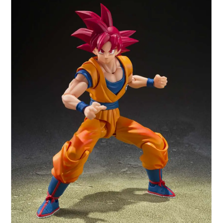 BANDAI DRAGON BALL SUPER - SON GOKU SUPER SAIYAN GOD [GOD AURA] - S.H. FIGUARTS