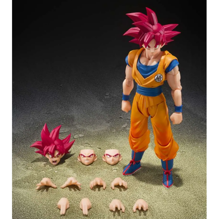 BANDAI DRAGON BALL SUPER - SON GOKU SUPER SAIYAN GOD [GOD AURA] - S.H. FIGUARTS
