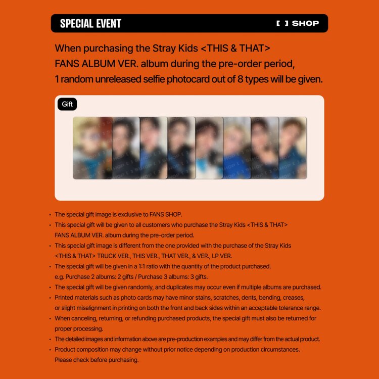 STRAY KIDS (스트레이 키즈) - [THIS & THAT] (FANS ALBUM VER.) - 10TH MINI ALBUM + [FANS PC]