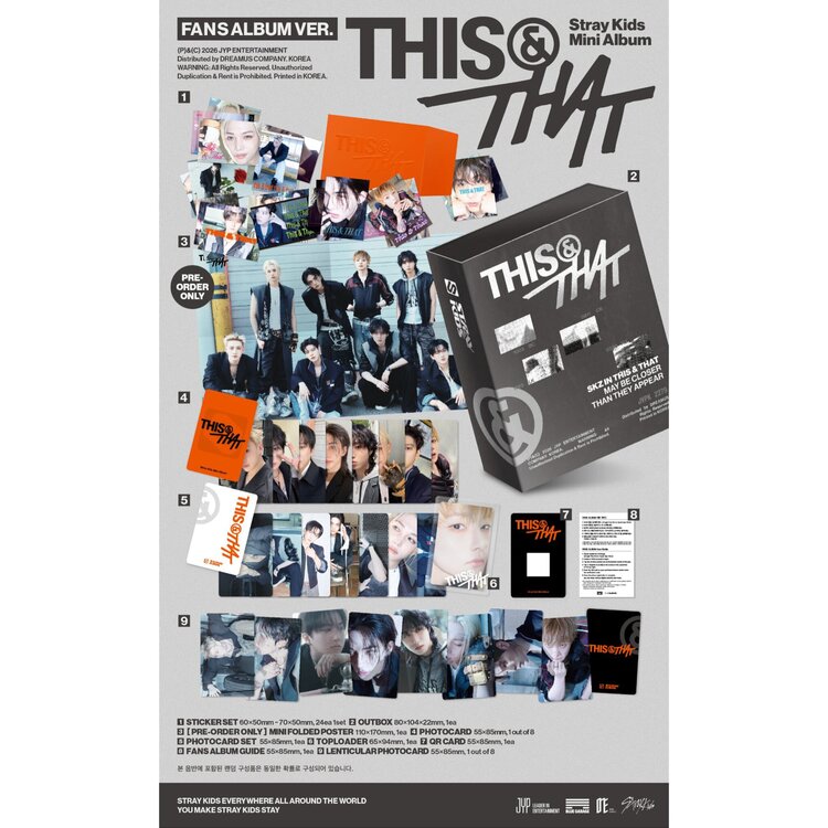 STRAY KIDS (스트레이 키즈) - [THIS & THAT] (FANS ALBUM VER.) - 10TH MINI ALBUM + [FANS PC]