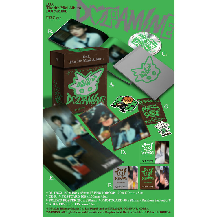 [PREORDER] D.O (디오) [EXO] - DOPAMINE (FIZZ VER.) - 4TH MINI ALBUM