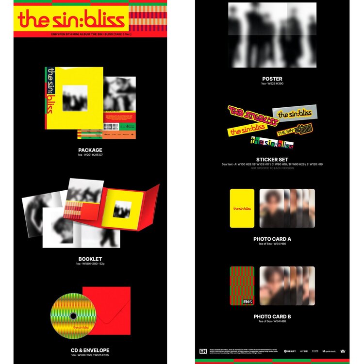 ENHYPEN (엔하이픈) - THE SIN : BLISS  - 8TH MINI ALBUM