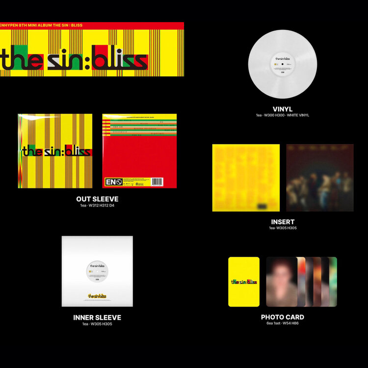 ENHYPEN (엔하이픈) - THE SIN : BLISS [LP VER.] - 8TH MINI ALBUM