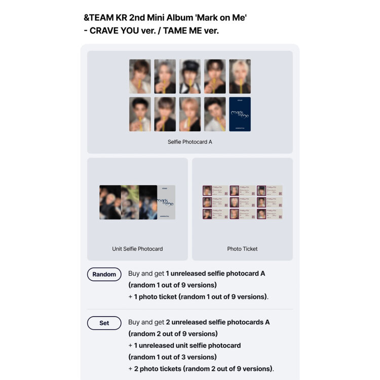 [PREORDER] &TEAM (앤팀) - MARK ON ME - 2ND MINI ALBUM (KOREAN) + [EARLY BIRD WEVERSE GIFT]
