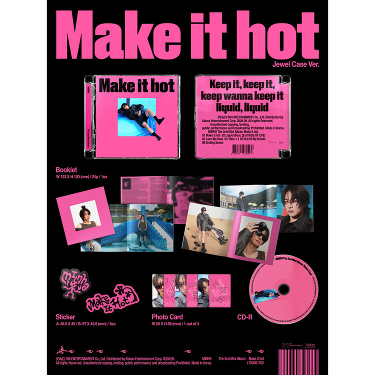 [PREORDER] MINHO (최민호) [SHINEE] - MAKE IT HOT - [JEWEL CASE VER.] - 2ND MINI ALBUM