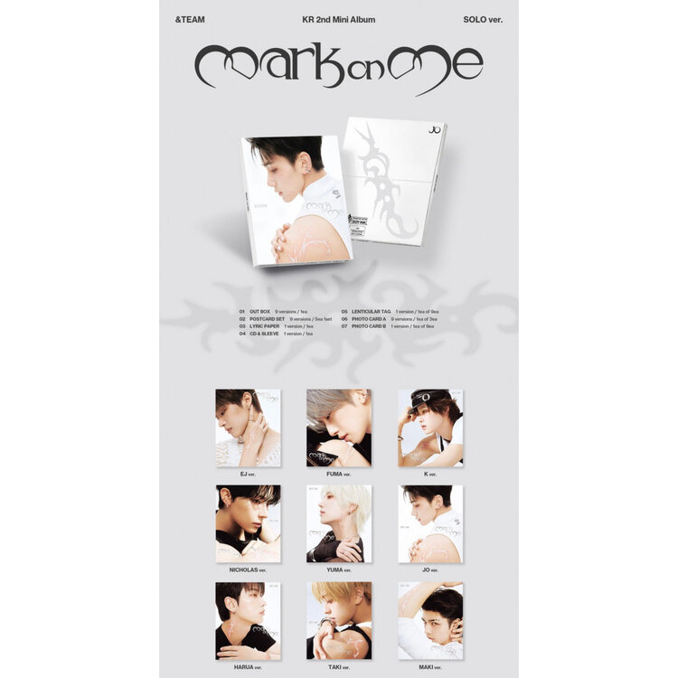 [PREORDER] &TEAM (앤팀) - MARK ON ME (SOLO VER.) - 2ND MINI ALBUM (KOREAN)