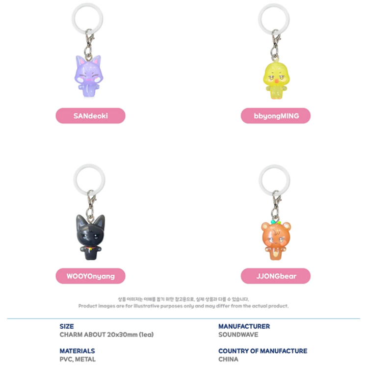 ATEEZ (에이티즈) - [ANITEEZ IN COLOR] CLEAR MASCOT CHARM