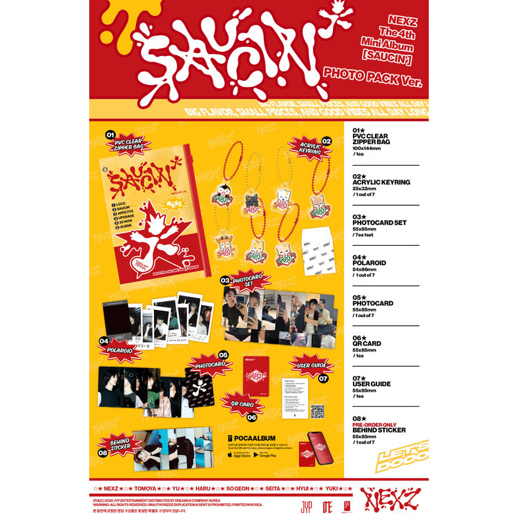 NEXZ (넥스지) - SAUCIN' (PHOTO PACK VER.) - 4TH MINI ALBUM