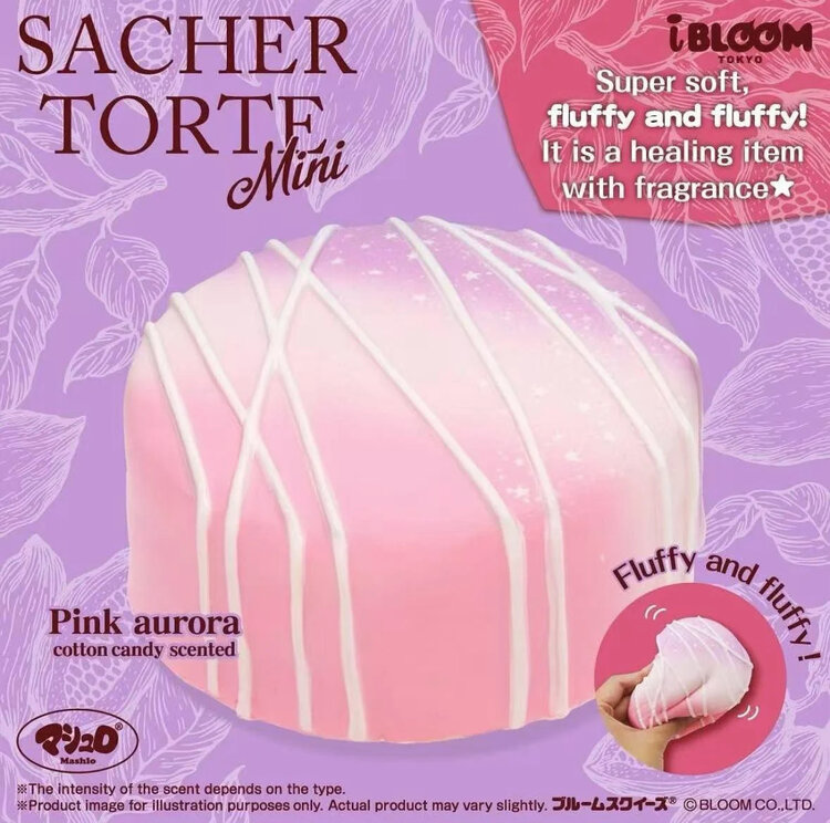 I-BLOOM - SACHER TORTE MINI (PINK AURORA / LIMITED) - SQUISHY