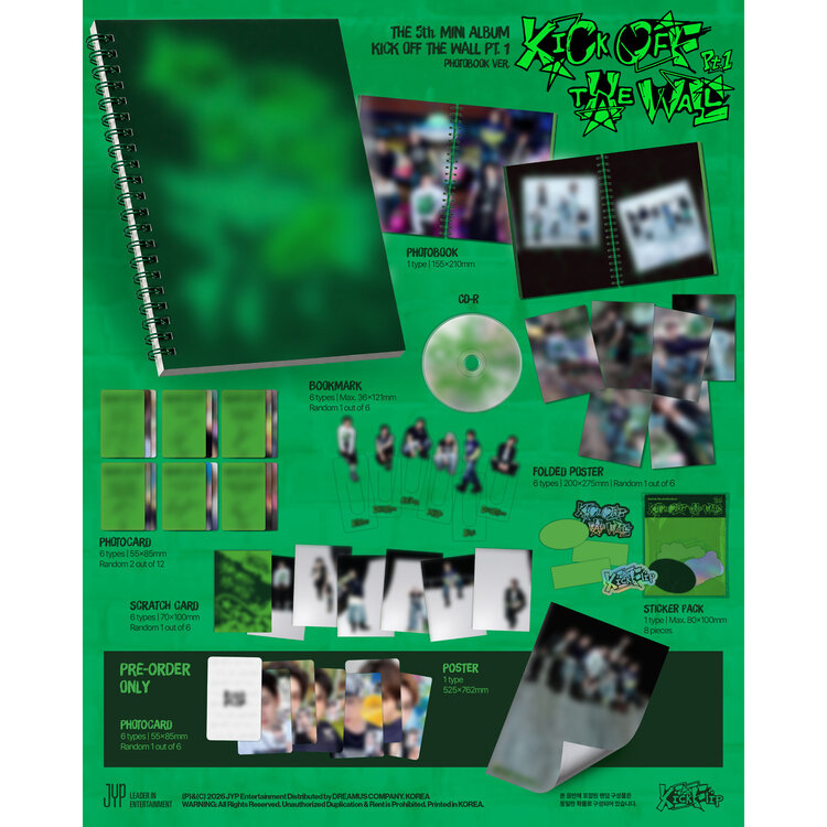 [PREORDER] KICKFLIP (킥플립) - KICK OFF THE WALL PT.1 - (PHOTOBOOK VER.) - 5TH MINI ALBUM